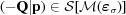 [(-{\bf Q}|{\bf p})\in{\cal S}[{\cal M}(\boldvarepsilon_\sigma)] ]