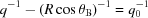 [{q^{ - 1}} - {(R\cos \theta_{\rm B})^{ - 1}} = q_0^{ - 1}]