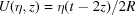 [U(\eta, z) = \eta (t - 2z)/2R]