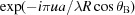 [\exp (- i\pi ua/\lambda R\cos \theta_{\rm B})]