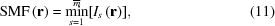 [{\rm SMF}\left({\bf{r}} \right) = \mathop {\rm min}\limits_{s = 1}^{\overline m} [{I_s}\left({\bf{r}} \right)], \eqno (11)]