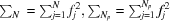 [\textstyle\sum_N {} = \textstyle\sum_{j = 1}^N {f_j^2}, \textstyle\sum_{{N_p}} = \textstyle\sum_{j = 1}^{{N_p}} {f_j^2}]