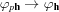 [{\varphi _{p{\bf{h}}}} \to {\varphi _{\bf{h}}}]