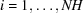 [i = 1,\ldots, NH]