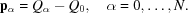 [{\bf p}_\alpha = Q_\alpha - Q_0, \quad \alpha = 0, \ldots, N.]