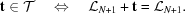 [{\bf t} \in {\cal T} \quad \Leftrightarrow \quad {\cal L}_{N+1} + {\bf t} = {\cal L}_{N+1}.]