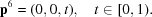 [{\bf p}^6 = (0,0,t), \quad t \in [0,1).]