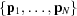 [\{ {\bf p}_1, \ldots, {\bf p}_N\}]