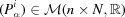 [(P_\alpha^i) \in {\cal M} (n \times N,{\bb R})]