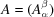 [A = (A_\alpha^\beta)]