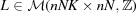 [L \in {\cal M}(nNK \times nN,{\bb Z})]