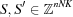 [S,S^\prime \in {\bb Z}^{nNK}]