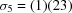 [\sigma_5 = (1)(23)]