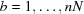 [b = 1,\ldots, nN]