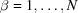 [\beta = 1, \ldots, N]