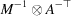 [M^{-1} \otimes A^{-\top}]