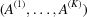 [(A^{(1)},\ldots, A^{(K)})]