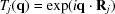 [{T_j}({\bf{q}} )= \exp ({i{\bf{q}}\cdot{{\bf{R}}_j}} )]