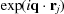 [ \exp ({i{\bf{q}}\cdot{{\bf{r}}_j}} )]