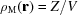 [{\rho _{\rm M}}({\bf{r}} ) = Z / V]