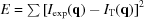 [E = \textstyle\sum {{{ [{{I_{\exp }}({\bf{q}} ) - {I_{\rm T}}({\bf{q}} )} ]}^2}}]
