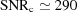 [{\rm SNR}_{\rm c} \simeq 290]