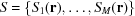 [S = \{ {{S_1}({\bf{r}} ), \ldots, {S_M}({\bf{r}} )} \}]
