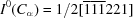 [I^0(C_\alpha) = 1/2[{\overline 1}{\overline 1}{\overline 1}221]]