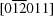 [[0{\overline 1}{\overline 2}011]]