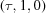 [(\tau,1,0)]