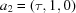 [a_{2} = (\tau,1,0)]