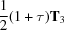 [{{1} \over {2}}(1+\tau){\bf T}_{3}]