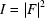 [I = |F|^2]