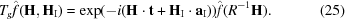 [T_g \hat{f}({\bf H},{\bf H}_{\rm I}) = \exp (- i ({\bf H}\cdot{\bf t}+{\bf H}_{\rm I}\cdot{\bf a}_{\rm I}))\hat{f}(R^{-1}{\bf H}). \eqno(25)]