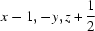 [x-1, -y, z+{\script{1\over 2}}]