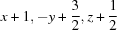 [x+1, -y+{\script{3\over 2}}, z+{\script{1\over 2}}]