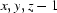 x, y, z-1