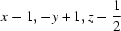 [x-1, -y+1, z-{\script{1\over 2}}]