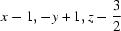 [x-1, -y+1, z-{\script{3\over 2}}]