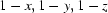 1-x, 1-y, 1-z