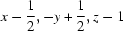 [x-{\script{1\over 2}}, -y+{\script{1\over 2}}, z-1]