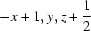 [-x+1, y, z+{\script{1\over 2}}]