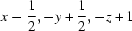 [x-{\script{1\over 2}}, -y+{\script{1\over 2}}, -z+1]