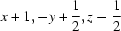 [x+1, -y+{\script{1\over 2}}, z-{\script{1\over 2}}]