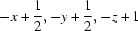 [-x+{\script{1\over 2}}, -y+{\script{1\over 2}}, -z+1]