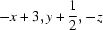 [-x+3, y+{\script{1\over 2}}, -z]