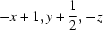 [-x+1, y+{\script{1\over 2}}, -z]