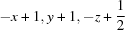 [-x+1, y+1, -z+{\script{1\over 2}}]