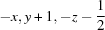 [-x, y+1, -z-{\script{1\over 2}}]