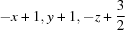 [-x+1, y+1, -z+{\script{3\over 2}}]